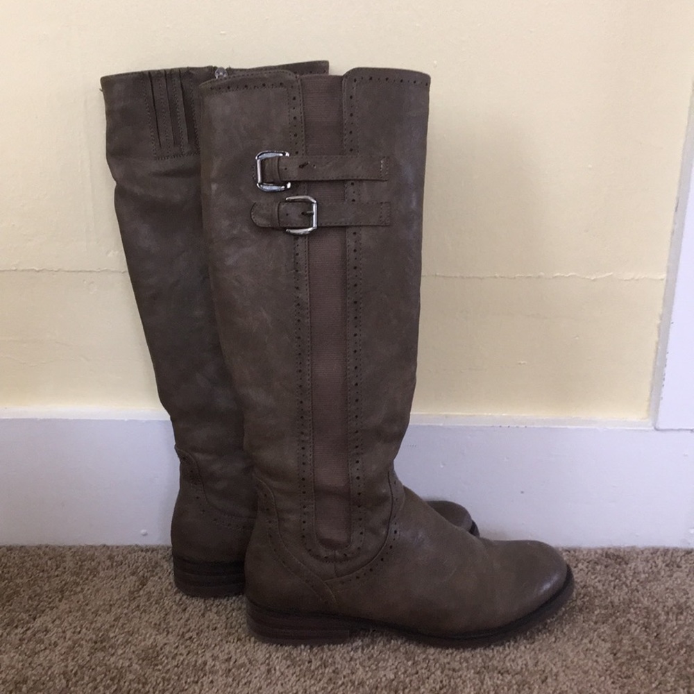 Tall Brown Fleece-Lined Boots